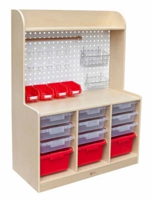 Шкаф за съхранение на детски играчки и инструменти